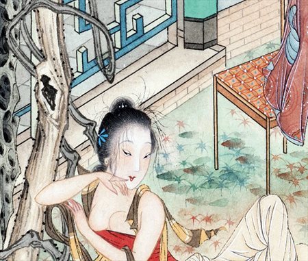 123-胡也佛浣纱图，风情万种，惹人怜爱, 与春宫秘戏作品同出一辙